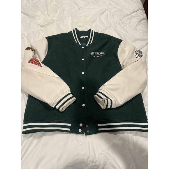 PacSun Other - Rare Pacsun Green Pacific Sunwear Varsity Jacket Mens M-L Barely Worn button